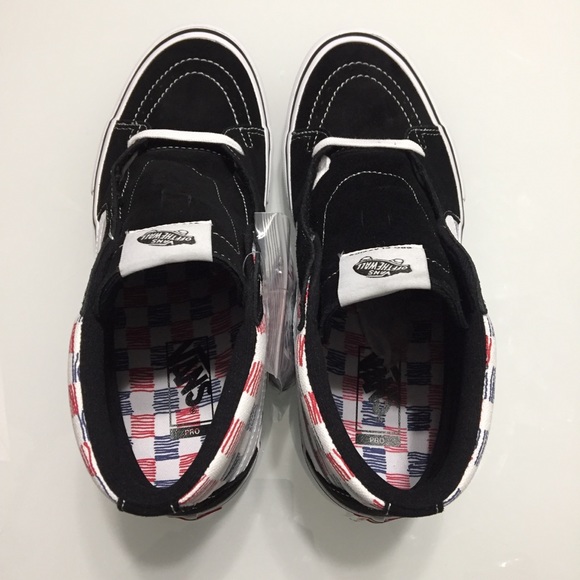 NWT Vans Sk8-Hi Pro Sketchy Check Checkerboard Skate Shoes - Picture 4 of 8